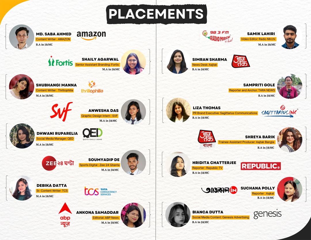 journalism and mass communication placements