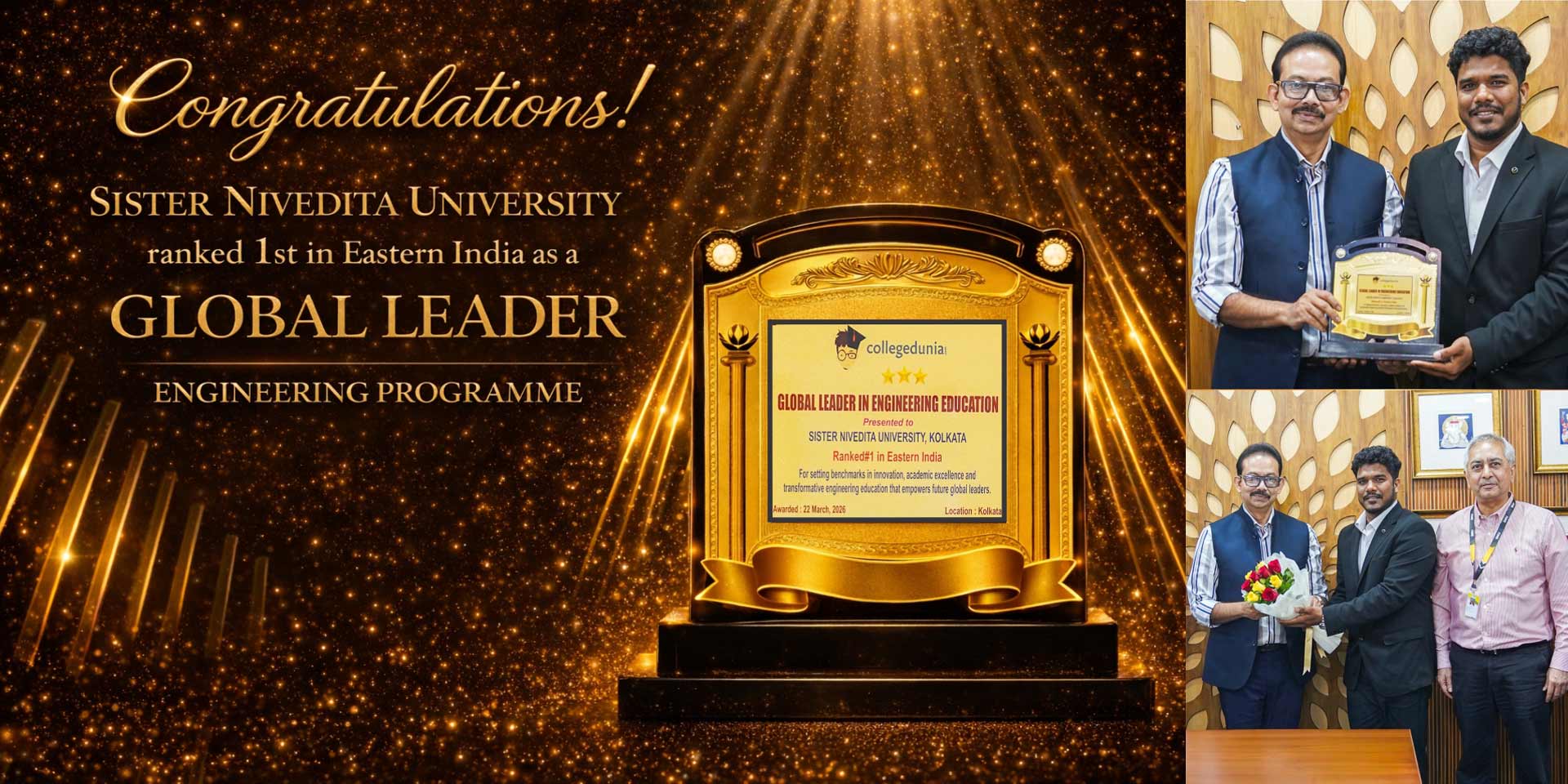 Award received from College Dunia