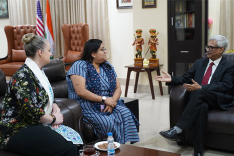 As a part of the International Education Week (IEW), a joint initiative of the U.S. Department of State and U.S. department of Education (USIEF), an interactive session was conducted with students in the SNU Seminar Hall