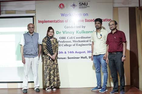 Outcome Based Education, a two-day workshop from 13th–14th August 2022 was conducted at Sister Nivedita University